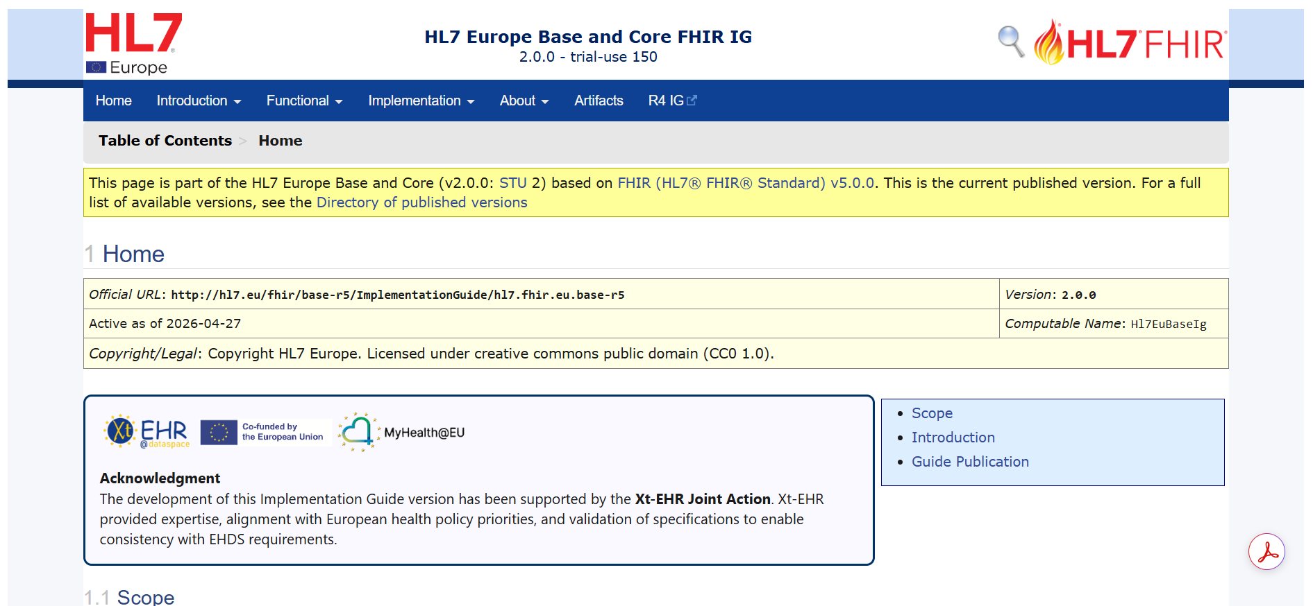 HL7 Europe has published Base and Core FHIR Implementation Guides version 2.0.0